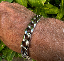 Load image into Gallery viewer, Men's 925 Hallmarked Solid Sterling Silver Cuban Link Curb Bracelet