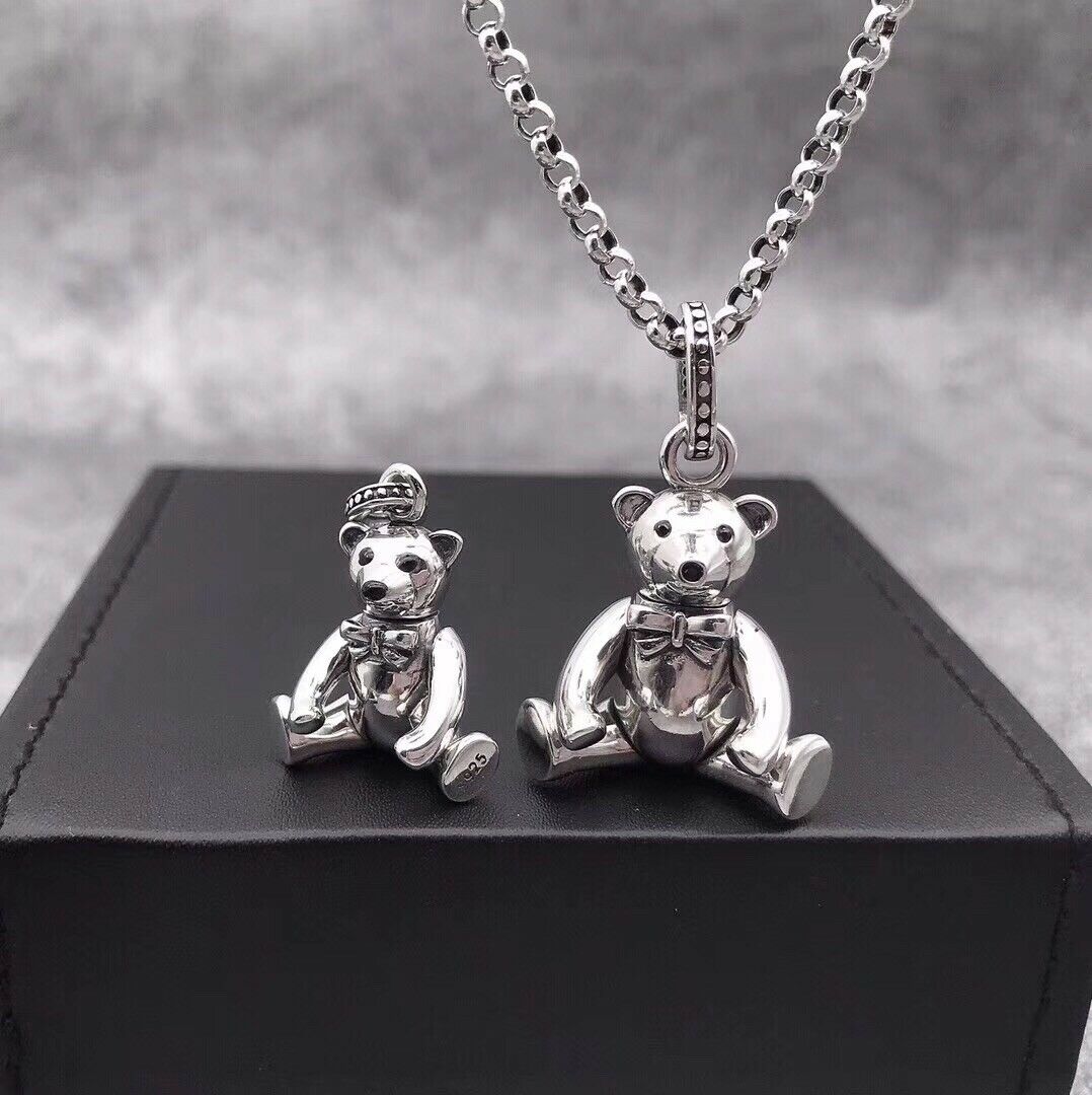 V Bear Heart Necklace