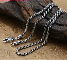 Load image into Gallery viewer, Hallmarked 925 Sterling Silver Vintage Style Rope Chain 50cm