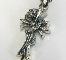 Load image into Gallery viewer, 925 Hallmarked Snake & Cross pendant and Necklace