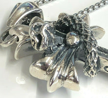 Load image into Gallery viewer, 925 Hallmarked Snake & Cross pendant and Necklace