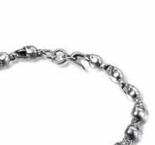 Load image into Gallery viewer, Mens & Ladies 925 Hallmarked Sterling Silver Skull Bracelet Bangle