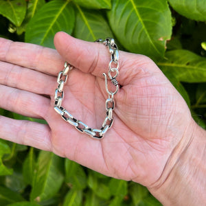 Hallmarked  925 Sterling Silver Bracelet with hook fastener