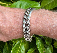 Load image into Gallery viewer, Hallmarked Solid 925 Sterling Silver  Chunky Heavy Bracelet