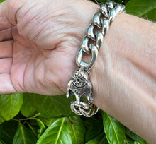 Load image into Gallery viewer, Hallmarked Solid 925 Sterling Silver  Chunky Heavy Bracelet