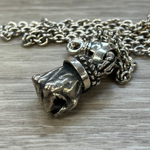Load image into Gallery viewer, Real Solid 925 Sterling Silver Pendant Destiny Hercules's Fist Gothic Hallmarked
