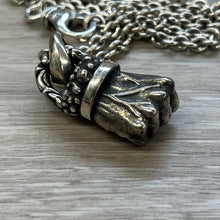 Load image into Gallery viewer, Real Solid 925 Sterling Silver Pendant Destiny Hercules's Fist Gothic Hallmarked