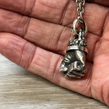 Load image into Gallery viewer, Real Solid 925 Sterling Silver Pendant Destiny Hercules's Fist Gothic Hallmarked
