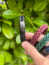 Load image into Gallery viewer, Chunky 12mm Braided Leather Bracelet For Men Or Women