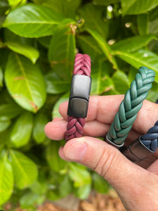 Chunky 12mm Braided Leather Bracelet For Men Or Women