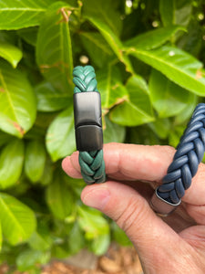 Chunky 12mm Braided Leather Bracelet For Men Or Women