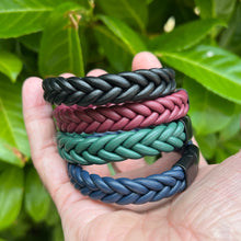 Load image into Gallery viewer, Chunky 12mm Braided Leather Bracelet For Men Or Women