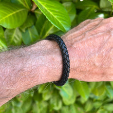 Load image into Gallery viewer, 8mm Round Braided Leather Bracelet