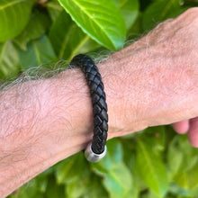 Load image into Gallery viewer, 8mm Round Braided Leather Bracelet