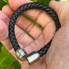 Load image into Gallery viewer, 8mm Round Braided Leather Bracelet