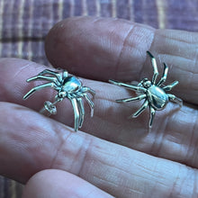 Load image into Gallery viewer, 925 Sterling Spider Stud Earrings 1 Pair