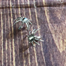 Load image into Gallery viewer, 925 Sterling Spider Stud Earrings 1 Pair