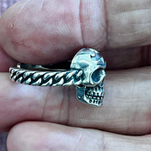 Load image into Gallery viewer, 925 Silver Skull Skeleton Pinky Ring