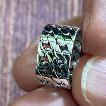 Load image into Gallery viewer, 925 Sterling Silver Single And Double Curb Chain Link Design Rings