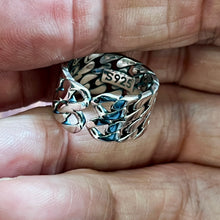 Load image into Gallery viewer, 925 Sterling Silver Single And Double Curb Chain Link Design Rings