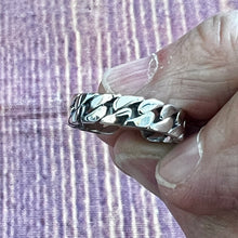 Load image into Gallery viewer, 925 Sterling Silver Single And Double Curb Chain Link Design Rings