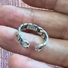 Load image into Gallery viewer, 925 Sterling Silver Single And Double Curb Chain Link Design Rings