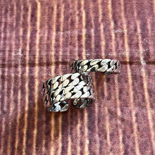 Load image into Gallery viewer, 925 Sterling Silver Single And Double Curb Chain Link Design Rings
