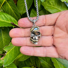 Load image into Gallery viewer, Skull Pendant Biker Rock Punk Solid 925 Sterling Silver