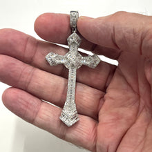 Load image into Gallery viewer, Sterling Silver CZ Cross Pendant