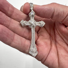Load image into Gallery viewer, Sterling Silver CZ Cross Pendant