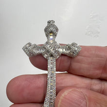Load image into Gallery viewer, Sterling Silver CZ Cross Pendant