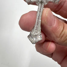 Load image into Gallery viewer, Sterling Silver CZ Cross Pendant