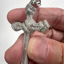 Load image into Gallery viewer, Sterling Silver CZ Cross Pendant