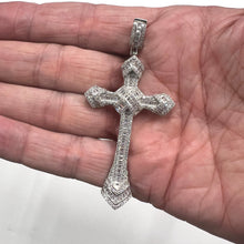 Load image into Gallery viewer, Sterling Silver CZ Cross Pendant