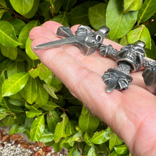 Load image into Gallery viewer, Heavy Oxidised Solid 925 Sterling Silver Skull Cross