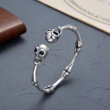 Load image into Gallery viewer, Hallmarked 925 Sterling Silver Skull Bangle