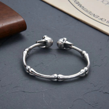 Load image into Gallery viewer, Hallmarked 925 Sterling Silver Skull Bangle