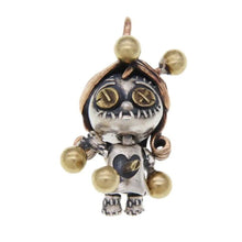 Load image into Gallery viewer, Sterling Silver 925 Voodoo Doll Pendant Necklace with a free 60cm 2mm steel chain Pendant