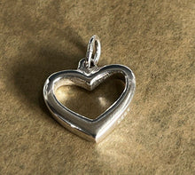 Load image into Gallery viewer, 925 Sterling Silver Floating Heart Pendant Necklace Charm