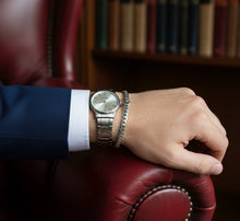 Load image into Gallery viewer, 925 Sterling Silver Hallmarked Mens Snake Flat Cuban Link Bracelet