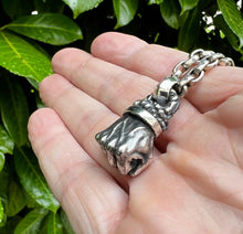 Load image into Gallery viewer, Real Solid 925 Sterling Silver Pendant Destiny Hercules's Fist Gothic Hallmarked (Copy)