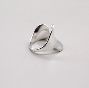 925 Sterling Silver Adjustable Ring  Chunky Statement Style