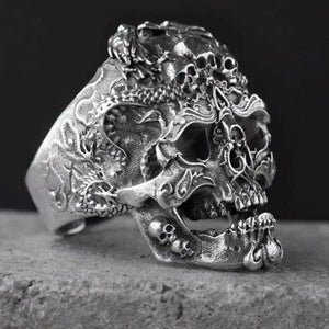 925 Hallmarked Sterling Silver Carved Sugar Open Skull