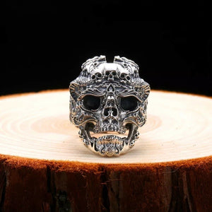 925 Hallmarked Sterling Silver Carved Sugar Open Skull