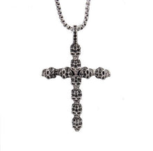 Load image into Gallery viewer, Stainless Steel Cross Pendant Necklace &amp; 60 cm Chain Set