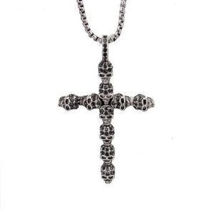 Stainless Steel Cross Pendant Necklace & 60 cm Chain Set