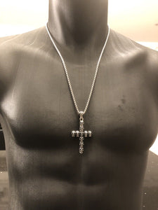 Stainless Steel Cross Pendant Necklace & 60 cm Chain Set