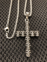 Load image into Gallery viewer, Stainless Steel Cross Pendant Necklace &amp; 60 cm Chain Set