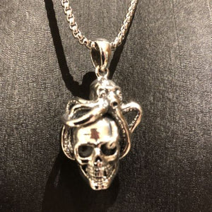 925 Hallmarked Sterling Silver Skull & Silver Colour Octopus Head Pendant