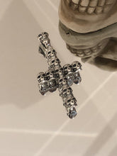 Load image into Gallery viewer, Hallmarked 925 Sterling Silver Skull Cross Crucifix Pendant